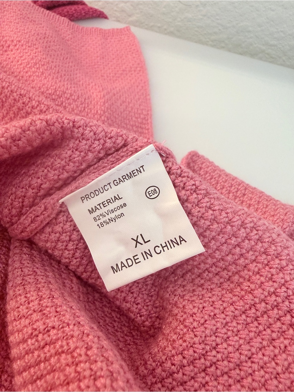 Women’s Pink Colorblock V-Neck Henley Sweater - Picture 2 of 6